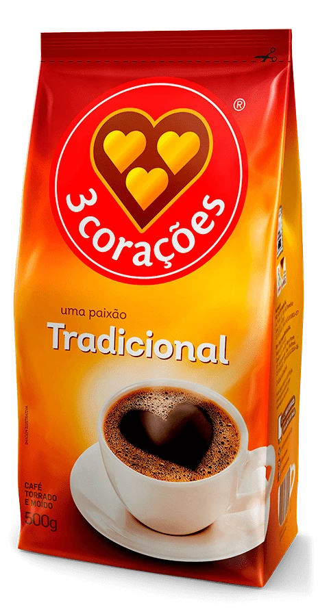 CAFÉ VÁCUO 3 CORAÇÕES 250G TRADICIONAL – 3 CORAÇÕES