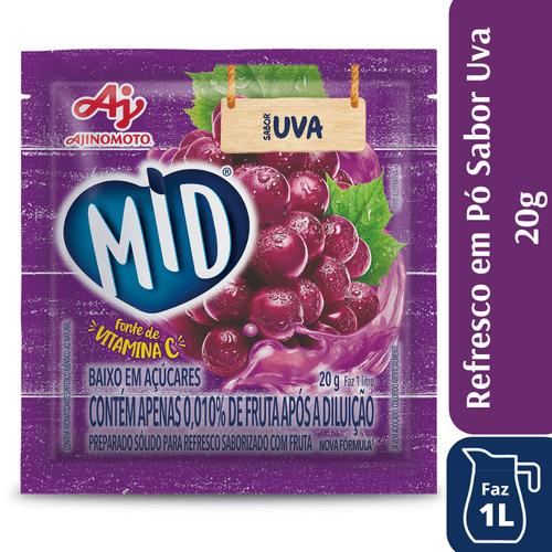 MID REFRESCO EM PÓ 25G – UVA – AJINOMOTO
