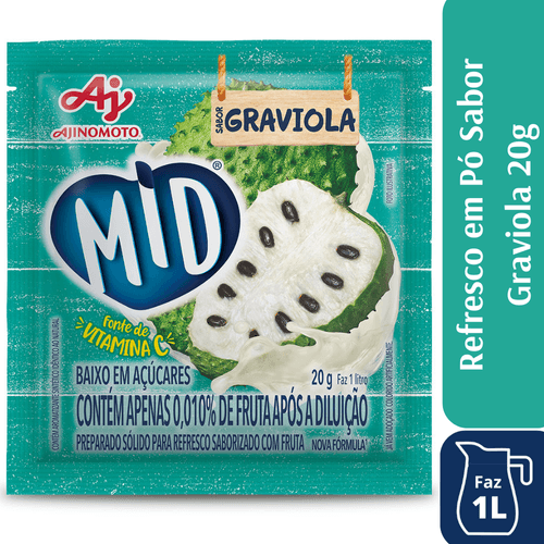 MID REFRESCO EM PÓ 25G – GRAVIOLA – AJINOMOTO