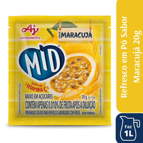 MID REFRESCO EM PÓ 25G – MARACAUJA – AJINOMOTO