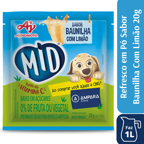MID REFRESCO EM PÓ 25G – BAUNILHA LIMAO – AJINOMOTO