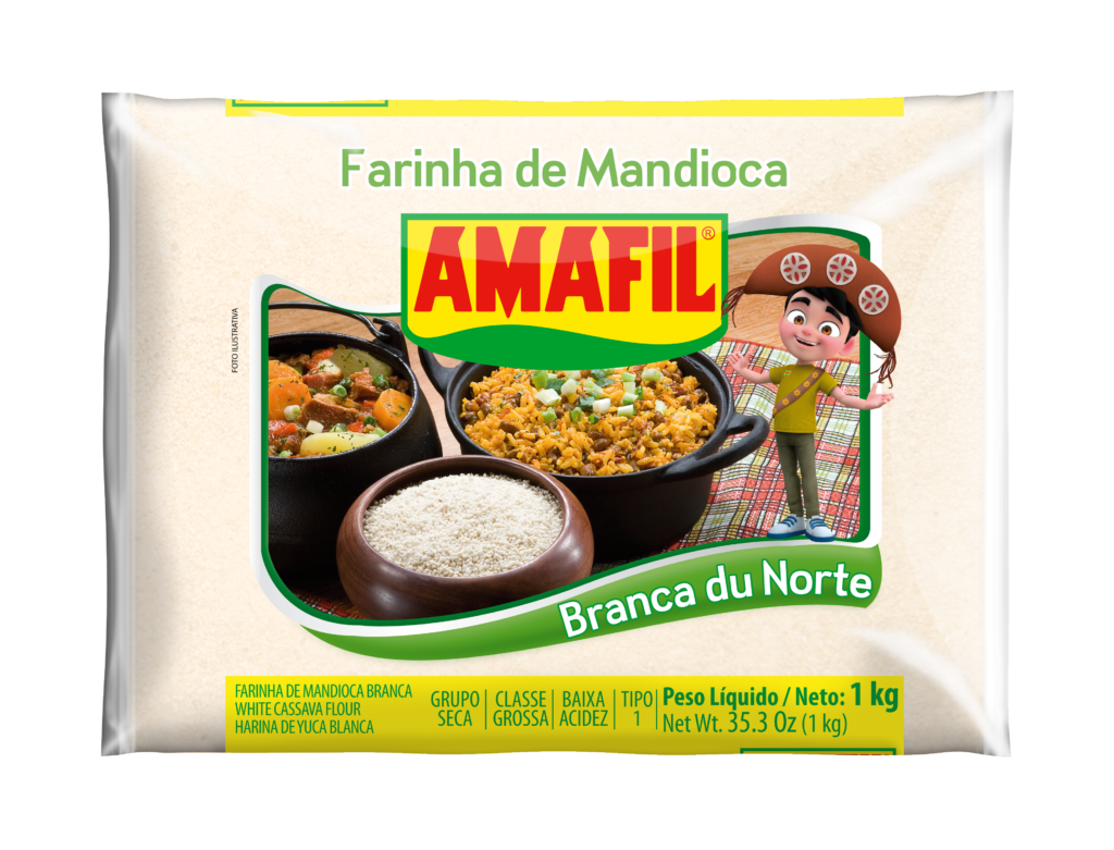 FARINHA DE MANDIOCA BRANCA GROSSA AMAFIL 1KG – AMAFIL