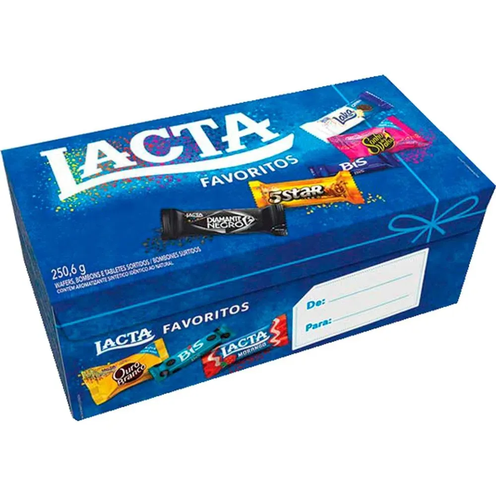 CAIXA DE BOMBOM FAVORITOS LACTA 250,6G – LACTA