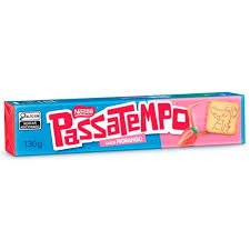 BISCOITO PASSATEMPO RECHEADO DE MORANGO NESTLÉ – 130G – PASSATEMPO