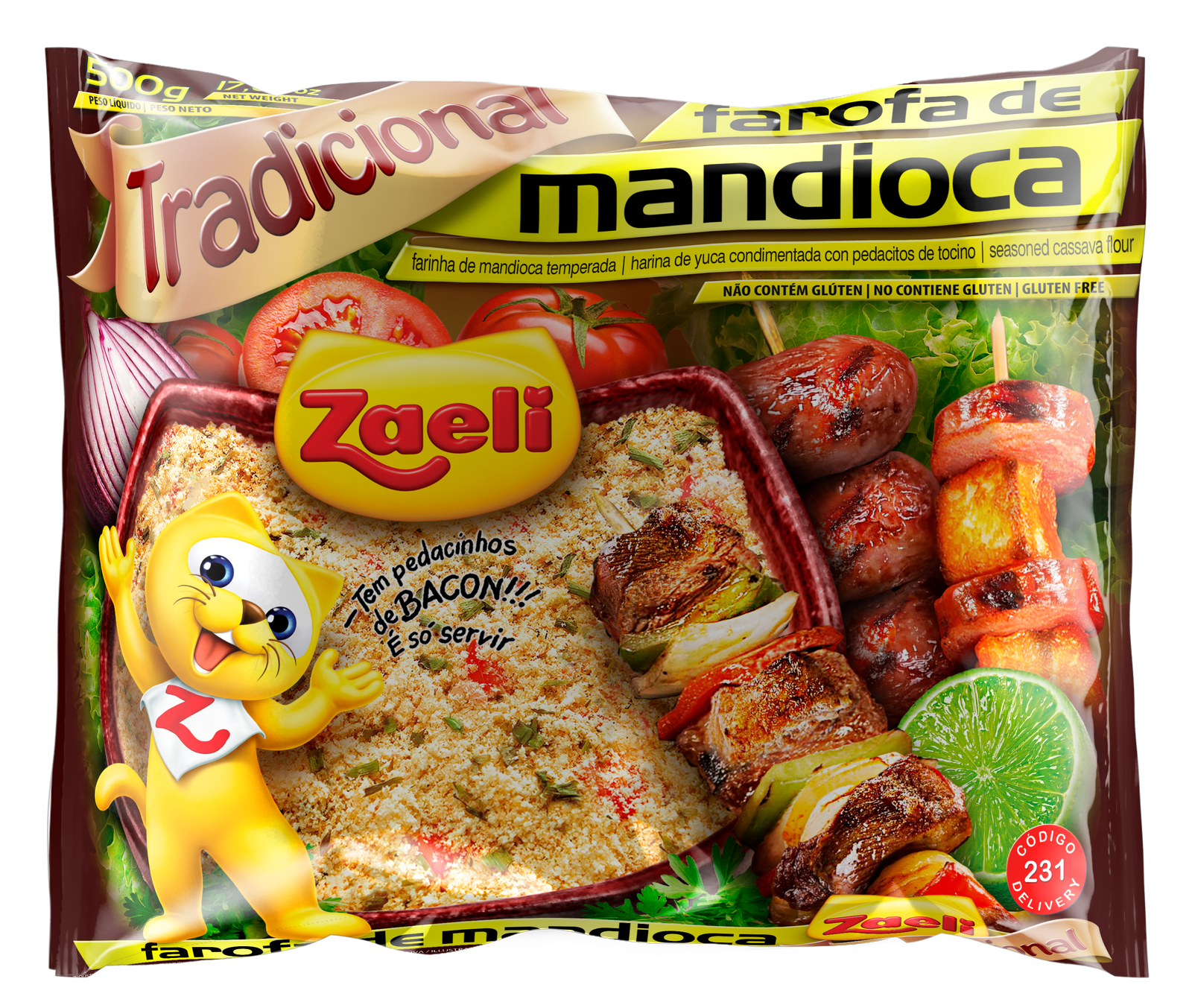 FAROFA ZAELI MANDIOCA TRADICIONAL 500G  – ZAELI