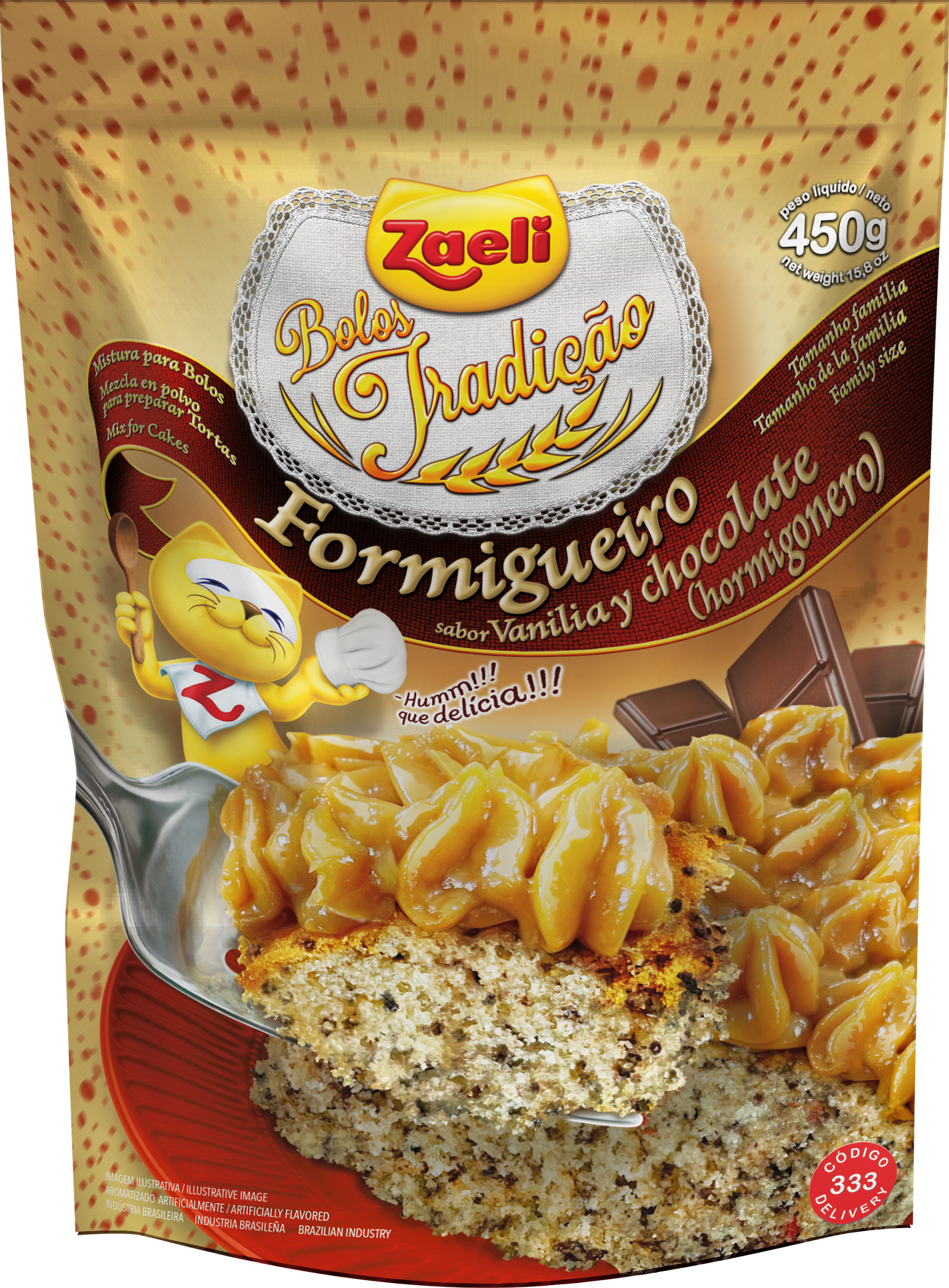 MISTURA PARA BOLO FORMIGUEIRO ZAELI 450G  – ZAELI