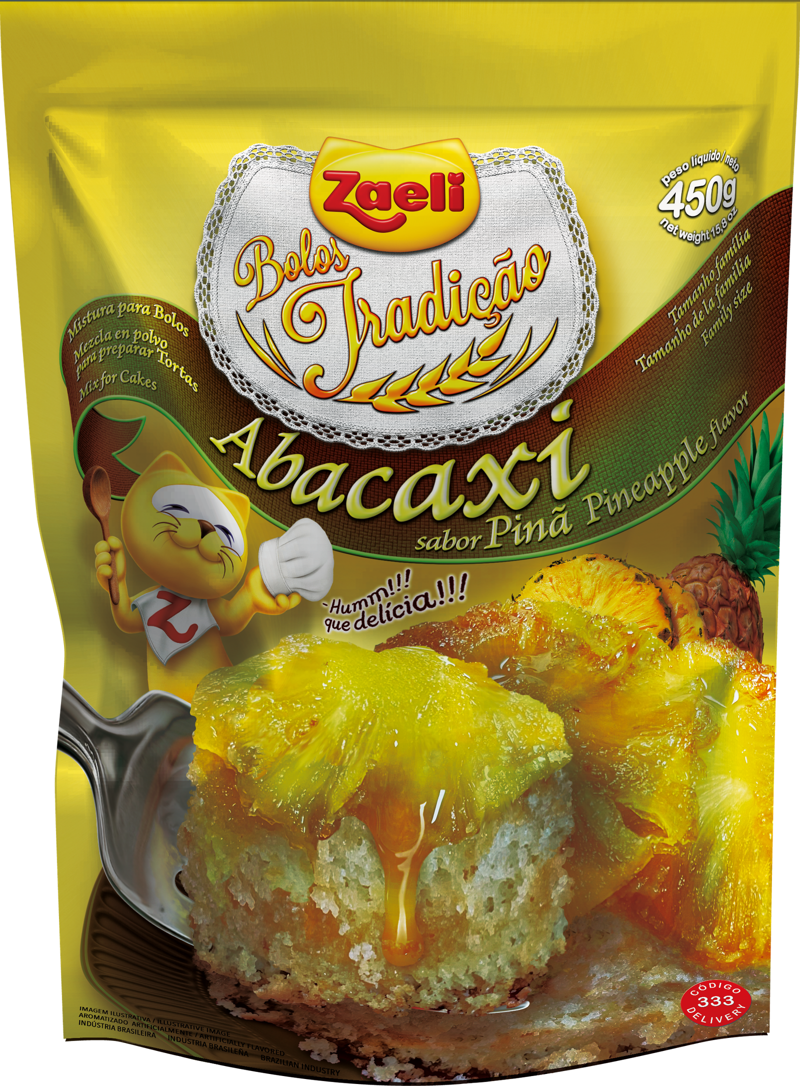 MISTURA PARA BOLO ABACAXI 450G – ZAELI
