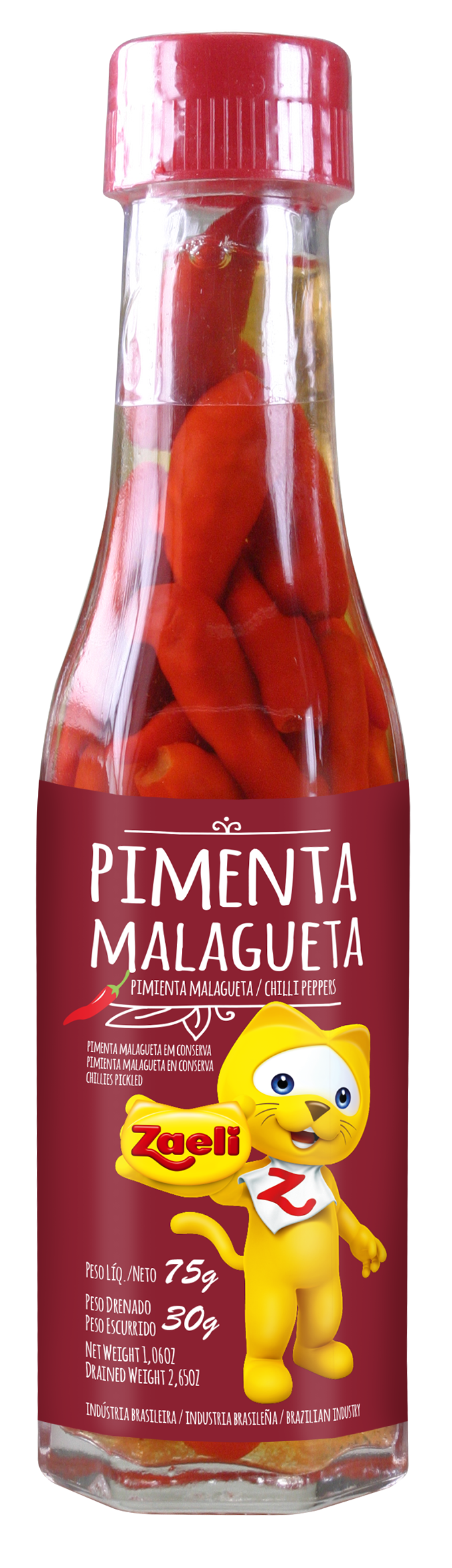 PIMENTA MALAGUETA CONSERVA ZAELI 75G – ZAELI