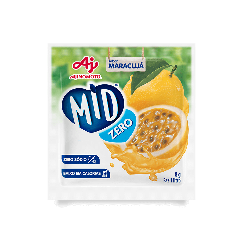 MID ZERO MARACUJÁ – REFRESCO EM PÓ 20G X 15UN