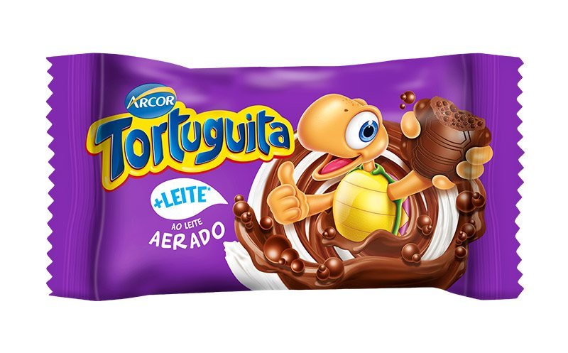 CHOCOLATE TORTUGUITA AREADA AO LEITE DISPLAY 24 X 15,5GR