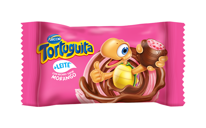 CHOCOLATE TORTUGUITA MORANGO DISPLAY 24 X 15,5GR