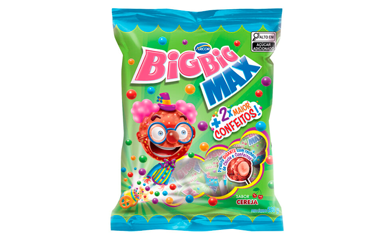 PIRULITO CHICLE BIG BIG MAX 600GR CEREJA