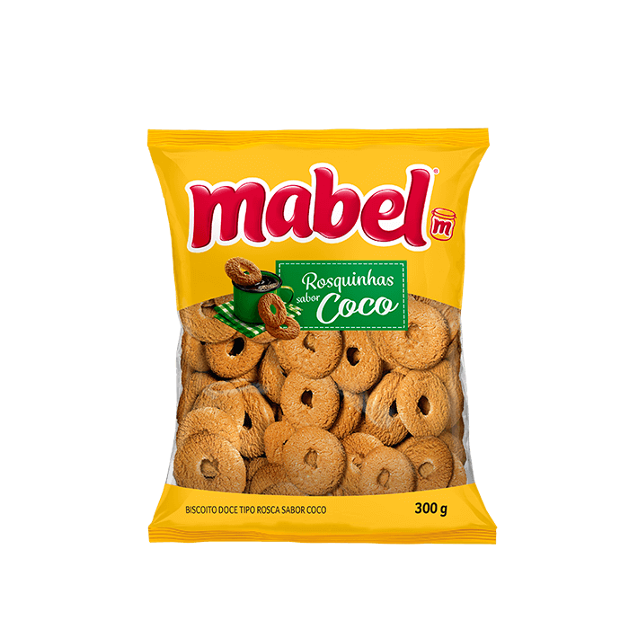 BISCOITO MABEL ROSCA 300GR COCO