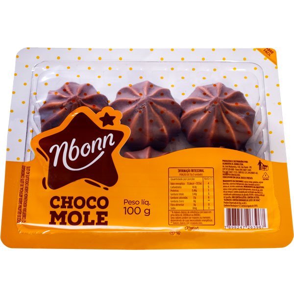 CHOCOMOLE PRETO NBONN 100GR