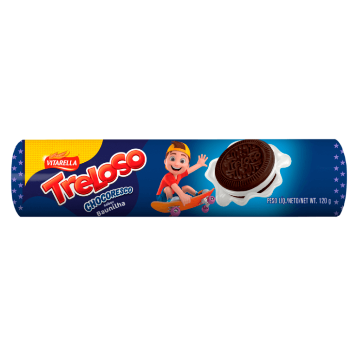 BISCOITO RECHEADO TRELOSO 120G BAUNILHA