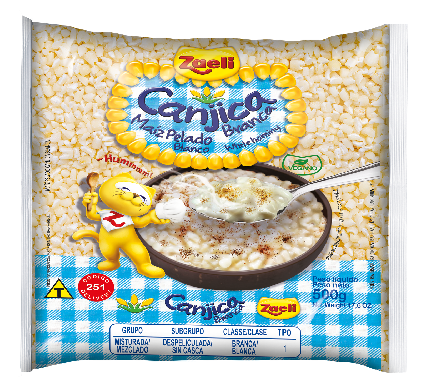 CANJICA BRANCA ZAELI 500G