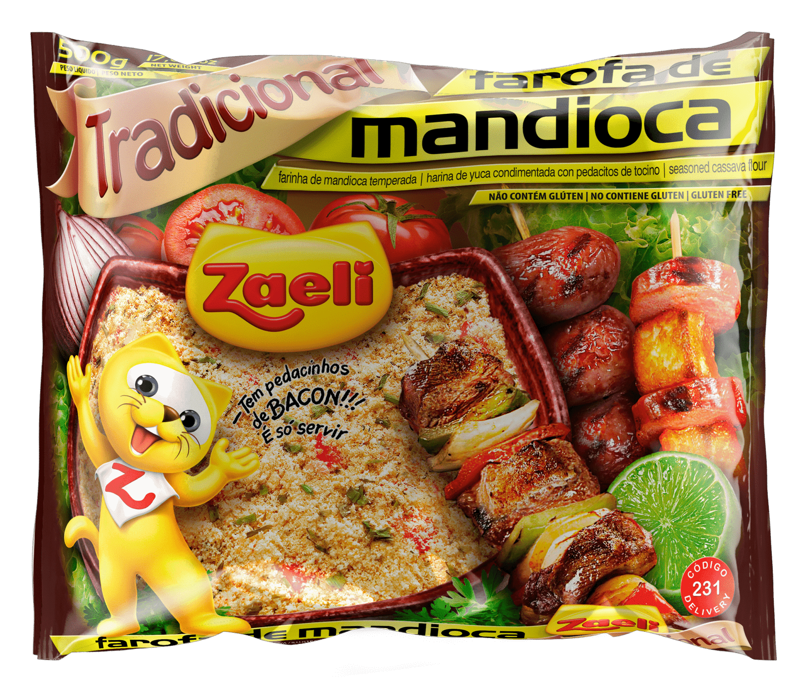 FAROFA ZAELI MANDIOCA TRADICIONAL 500G
